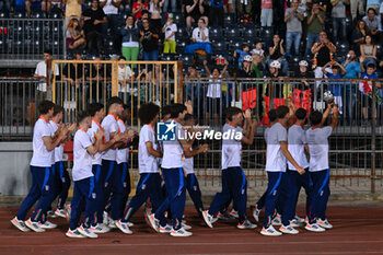 2024-06-09 - Team of Italy U17 celebrate the victory of UEFA European Under 17-Championship 2023/2024 - ITALY VS BOSNIA - FRIENDLY MATCH - SOCCER