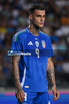 2024-06-09 - Italy's forward Gianluca Scamacca - ITALY VS BOSNIA - FRIENDLY MATCH - SOCCER
