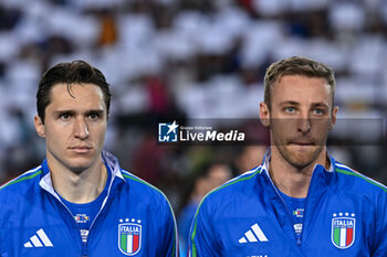 2024-06-09 - Italy's forward Federico Chiesa and Italy's midfielder Davide Frattesi - ITALY VS BOSNIA - FRIENDLY MATCH - SOCCER