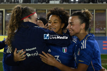 2024-02-23 - Benedetta Glionna (ITA) , Sara Gama (ITA) and Arianna Caruso (ITA) during the Women's International Friendly Match between Italy Women's National Team vs Ireland Women's National Team on 23 February 2024 at 