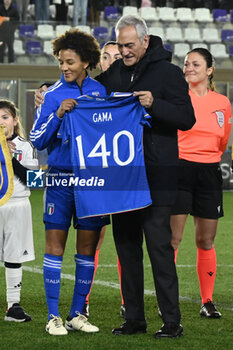 2024-02-23 - Cecilia Salvai (ITA), Sara Gama (ITA) and Gabriele Gravina (ITA) during the Women's International Friendly Match between Italy Women's National Team vs Ireland Women's National Team on 23 February 2024 at 