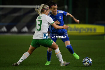 2024-02-23 - Lily Agg (IRL) and Barbara Bonansea (ITA) during the Women's International Friendly Match between Italy Women's National Team vs Ireland Women's National Team on 23 February 2024 at 