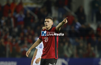 2024-03-22 - Kristjan Asllani of Albania during the friendly football match between the national team of Albania and and Chile, on 23 March 2023 at Ennio Tardini Stadium in Parma, Italy. Photo Nderim KACELI - ALBANIA VS CHILE - FRIENDLY MATCH - SOCCER