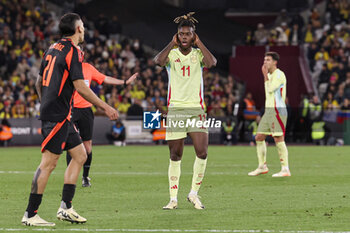 2024-03-22 - Nico Williams of Spain looks dejected during the International Friendly football match between Spain and Colombia on 22 March 2024 at the London Stadium in London, England - FOOTBALL - FRIENDLY GAME - SPAIN V COLOMBIA - FRIENDLY MATCH - SOCCER