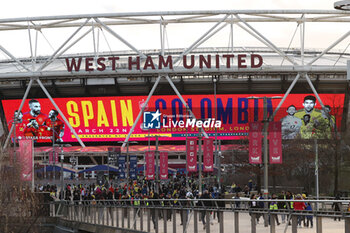2024-03-22 - General view during the International Friendly football match between Spain and Colombia on 22 March 2024 at the London Stadium in London, England - FOOTBALL - FRIENDLY GAME - SPAIN V COLOMBIA - FRIENDLY MATCH - SOCCER