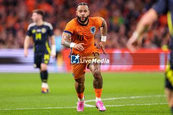 2024-03-22 - Memphis Depay of Netherlands during the International Friendly football match between Netherlands and Scotland on March 22, 2024 at Johan Cruijff ArenA in Amsterdam, Netherlands - FOOTBALL - FRIENDLY GAME - NETHERLANDS V SCOTLAND - FRIENDLY MATCH - SOCCER
