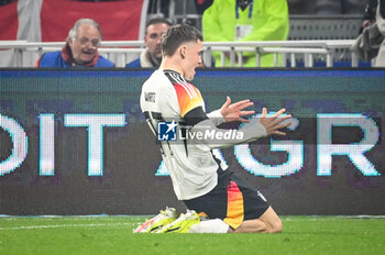 2024-03-23 - Florian WIRTZ of Germany celebrates his goal during the International Friendly football match between France and Germany on March 23, 2024 at Groupama stadium in Decines-Charpieu near Lyon, France - FOOTBALL - FRIENDLY GAME - FRANCE V GERMANY - FRIENDLY MATCH - SOCCER