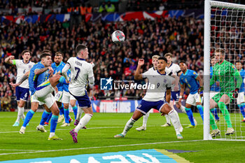 2024-03-24 - Phil Foden (7) of England and Bruno Guimaraes of Brazil during the International Friendly football match between England and Brazil on 23 March 2024 at Wembley Stadium in London, England - FOOTBALL - FRIENDLY GAME - ENGLAND V BRAZIL - FRIENDLY MATCH - SOCCER