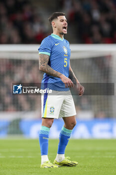 2024-03-23 - Brazil midfielder Bruno Guimaraes during the International Friendly football match between England and Brazil on 23 March 2024 at Wembley Stadium in London, England - FOOTBALL - FRIENDLY GAME - ENGLAND V BRAZIL - FRIENDLY MATCH - SOCCER