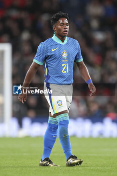 2024-03-23 - Brazil forward Endrick during the International Friendly football match between England and Brazil on 23 March 2024 at Wembley Stadium in London, England - FOOTBALL - FRIENDLY GAME - ENGLAND V BRAZIL - FRIENDLY MATCH - SOCCER