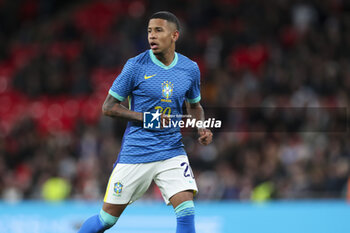 2024-03-23 - Savio of Brazil during the International Friendly football match between England and Brazil on 23 March 2024 at Wembley Stadium in London, England - FOOTBALL - FRIENDLY GAME - ENGLAND V BRAZIL - FRIENDLY MATCH - SOCCER