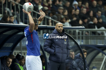 2024-03-25 - Coach of France Thierry Henry during the International Under 23 Friendly football match between France U23 and United States, USA U23 on March 25, 2024 at Stade Auguste Bonal in Sochaux Montbeliard, France - FOOTBALL - U23 FRIENDLY GAME - FRANCE V USA - FRIENDLY MATCH - SOCCER