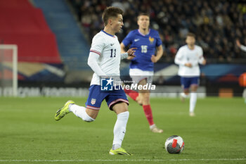 2024-03-25 - Esmir Bajraktarevic of USA during the International Under 23 Friendly football match between France U23 and United States, USA U23 on March 25, 2024 at Stade Auguste Bonal in Sochaux Montbeliard, France - FOOTBALL - U23 FRIENDLY GAME - FRANCE V USA - FRIENDLY MATCH - SOCCER
