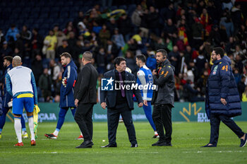2024-03-26 - Ednaldo Rodrigues president of CBF (C) walks in the field during the friendly football match among the national teams of Spain and Brazil at Estadio Santiago Bernabeu, Madrid. - SPAIN VS BRAZIL - FRIENDLY MATCH - SOCCER