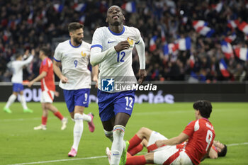 2024-03-26 - Randal Kolo Muani of France celebrates his goal during the International Friendly football match between France and Chile on March 26, 2024 at Stade Velodrome in Marseille, France - FOOTBALL - FRIENDLY GAME - FRANCE V CHILE - FRIENDLY MATCH - SOCCER