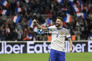 2024-03-26 - Olivier Giroud of France celebrates his goal during the International Friendly football match between France and Chile on March 26, 2024 at Stade Velodrome in Marseille, France - FOOTBALL - FRIENDLY GAME - FRANCE V CHILE - FRIENDLY MATCH - SOCCER