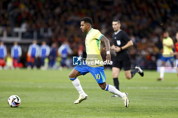2024-03-26 - Rodrygo Goes of Brazil during the International friendly football match between Spain and Brazil on March 26, 2024 at Santiago Bernabeu stadium in Madrid, Spain - FOOTBALL - FRIENDLY GAME - SPAIN V BRAZIL - FRIENDLY MATCH - SOCCER