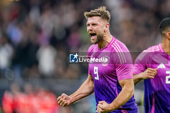2024-03-26 - Niclas Füllkrug of Germany celebrates after scoring his sides second goal during the International Friendly football match between Germany and Netherlands on March 26, 2024 at Deutsche Bank Park in Frankfurt am Main, Germany - FOOTBALL - FRIENDLY GAME - GERMANY V NETHERLANDS - FRIENDLY MATCH - SOCCER