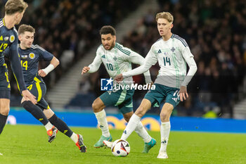2024-03-26 - Isaac Price of Northern Ireland during the International Friendly football match between Scotland and Northern Ireland on 26 March 2024 at Hampden Park in Glasgow, Scotland - FOOTBALL - FRIENDLY GAME - SCOTLAND V NORTHERN IRELAND - FRIENDLY MATCH - SOCCER