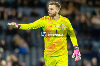 2024-03-26 - Angus Gunn of Scotland during the International Friendly football match between Scotland and Northern Ireland on 26 March 2024 at Hampden Park in Glasgow, Scotland - FOOTBALL - FRIENDLY GAME - SCOTLAND V NORTHERN IRELAND - FRIENDLY MATCH - SOCCER