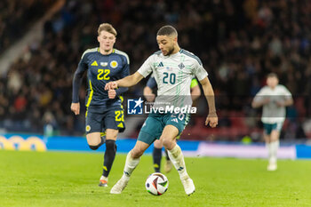 2024-03-26 - Brodie Spencer of Northern Ireland during the International Friendly football match between Scotland and Northern Ireland on 26 March 2024 at Hampden Park in Glasgow, Scotland - FOOTBALL - FRIENDLY GAME - SCOTLAND V NORTHERN IRELAND - FRIENDLY MATCH - SOCCER