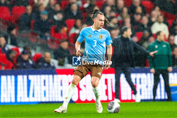 2024-03-27 - Arthur Theate of Belgium during the International Friendly football match between England and Belgium on 26 March 2024 at Wembley Stadium in London, England - FOOTBALL - FRIENDLY GAME - ENGLAND V BELGIUM - FRIENDLY MATCH - SOCCER