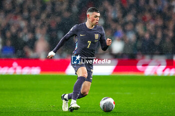 2024-03-27 - Phil Foden (7) of England during the International Friendly football match between England and Belgium on 26 March 2024 at Wembley Stadium in London, England - FOOTBALL - FRIENDLY GAME - ENGLAND V BELGIUM - FRIENDLY MATCH - SOCCER