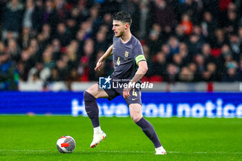 2024-03-27 - Declan Rice (4) of England during the International Friendly football match between England and Belgium on 26 March 2024 at Wembley Stadium in London, England - FOOTBALL - FRIENDLY GAME - ENGLAND V BELGIUM - FRIENDLY MATCH - SOCCER