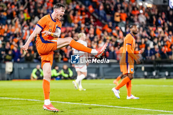 2024-06-10 - Wout Weghorst of Netherlands celebrates after scoring his sides fourth goal during the International Friendly football match between Netherlands and Iceland on June 10, 2024 at Stadion Feijenoord de Kuip in Rotterdam, Netherlands - FOOTBALL - FRIENDLY GAME - NETHERLANDS V ICELAND - FRIENDLY MATCH - SOCCER