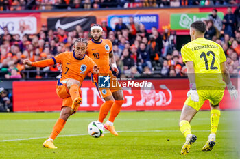 2024-06-10 - Xavi Simons of Netherlands scores the 1-0 during the International Friendly football match between Netherlands and Iceland on June 10, 2024 at Stadion Feijenoord de Kuip in Rotterdam, Netherlands - FOOTBALL - FRIENDLY GAME - NETHERLANDS V ICELAND - FRIENDLY MATCH - SOCCER