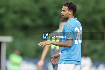 2024-07-16 - Napoli's Belgian forward Cyril Ngonge celebrates after scoring a goal during SSC Napoli's 2024-25 preseason training camp in val di sole in Trentino, Dimaro Folgarida

 - NAPOLI VS ANAUNE VAL DI NON - FRIENDLY MATCH - SOCCER