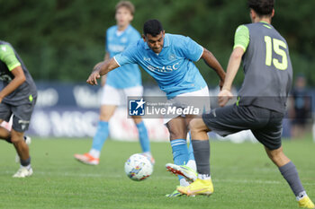 2024-07-16 - Napoli's Moroccan forward Walid Cheddira controls the ball during SSC Napoli's 2024-25 preseason training camp in val di sole in Trentino, Dimaro Folgarida

 - NAPOLI VS ANAUNE VAL DI NON - FRIENDLY MATCH - SOCCER