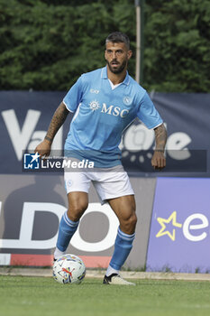 2024-07-16 - Napoli's Italian defender Leonardo Spinazzola controls the ball during friendly match SSC Napoli Anaune val di Non SSC Napoli's 2024-25 preseason training camp in val di sole in Trentino, Dimaro Folgarida

 - NAPOLI VS ANAUNE VAL DI NON - FRIENDLY MATCH - SOCCER