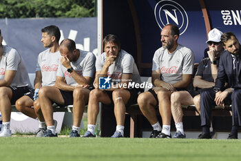 2024-07-16 - Napoli’s Italian coach Antonio Conte looks during friendly match SSC Napoli Anaune val di Non SSC Napoli's 2024-25 preseason training camp in val di sole in Trentino, Dimaro Folgarida

 - NAPOLI VS ANAUNE VAL DI NON - FRIENDLY MATCH - SOCCER