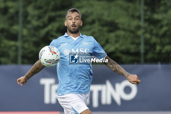 2024-07-16 - Napoli's Italian defender Leonardo Spinazzola during friendly match SSC Napoli Anaune val di Non SSC Napoli's 2024-25 preseason training camp in val di sole in Trentino, Dimaro Folgarida

 - NAPOLI VS ANAUNE VAL DI NON - FRIENDLY MATCH - SOCCER