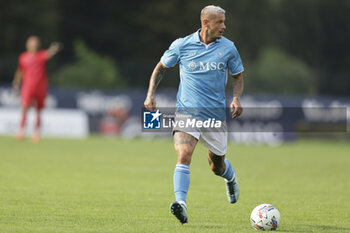 2024-07-16 - Napoli's Italian defender Pasquale Mazzocchi controls the ball during friendly match SSC Napoli Anaune val di Non SSC Napoli's 2024-25 preseason training camp in val di sole in Trentino, Dimaro Folgarida

 - NAPOLI VS ANAUNE VAL DI NON - FRIENDLY MATCH - SOCCER