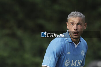 2024-07-16 - Napoli's Italian defender Pasquale Mazzocchi looks during friendly match SSC Napoli Anaune val di Non SSC Napoli's 2024-25 preseason training camp in val di sole in Trentino, Dimaro Folgarida

 - NAPOLI VS ANAUNE VAL DI NON - FRIENDLY MATCH - SOCCER