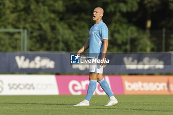 2024-07-16 - Napoli's Norwegian defender Leo Ostigard looks during friendly match SSC Napoli Anaune val di Non SSC Napoli's 2024-25 preseason training camp in val di sole in Trentino, Dimaro Folgarida

 - NAPOLI VS ANAUNE VAL DI NON - FRIENDLY MATCH - SOCCER