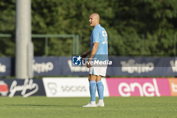 2024-07-16 - Napoli's Norwegian defender Leo Ostigard looks during friendly match SSC Napoli Anaune val di Non SSC Napoli's 2024-25 preseason training camp in val di sole in Trentino, Dimaro Folgarida

 - NAPOLI VS ANAUNE VAL DI NON - FRIENDLY MATCH - SOCCER