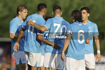 2024-07-16 - Ssc napoli celebrate goal during friendly match SSC Napoli Anaune val di Non SSC Napoli's 2024-25 preseason training camp in val di sole in Trentino, Dimaro Folgarida

 - NAPOLI VS ANAUNE VAL DI NON - FRIENDLY MATCH - SOCCER