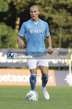 2024-07-16 - Napoli's Norwegian defender Leo Ostigard controls the ball during friendly match SSC Napoli Anaune val di Non SSC Napoli's 2024-25 preseason training camp in val di sole in Trentino, Dimaro Folgarida

 - NAPOLI VS ANAUNE VAL DI NON - FRIENDLY MATCH - SOCCER