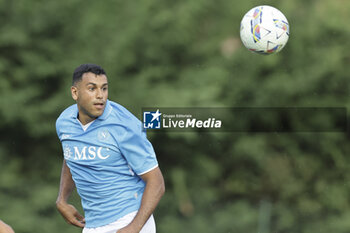 2024-07-16 - Napoli's Moroccan forward Walid Cheddira during friendly match SSC Napoli Anaune val di Non SSC Napoli's 2024-25 preseason training camp in val di sole in Trentino, Dimaro Folgarida

 - NAPOLI VS ANAUNE VAL DI NON - FRIENDLY MATCH - SOCCER