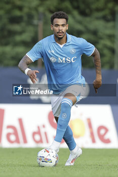 2024-07-16 - Napoli's Belgian forward Cyril Ngonge controls the ball during friendly match SSC Napoli Anaune val di Non SSC Napoli's 2024-25 preseason training camp in val di sole in Trentino, Dimaro Folgarida

 - NAPOLI VS ANAUNE VAL DI NON - FRIENDLY MATCH - SOCCER