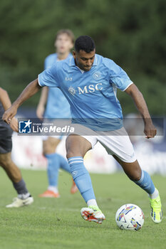 2024-07-16 - Napoli's Moroccan forward Walid Cheddira controls the ball during friendly match SSC Napoli Anaune val di Non SSC Napoli's 2024-25 preseason training camp in val di sole in Trentino, Dimaro Folgarida

 - NAPOLI VS ANAUNE VAL DI NON - FRIENDLY MATCH - SOCCER