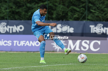 2024-07-20 - Napoli's Moroccan forward Walid Cheddira scores against mantovaduring friendly match SSC Napoli vs Mantova in SSC Napoli's 2024-25 preseason training camp in val di sole in Trentino, Dimaro Folgarida

 - NAPOLI VS MANTOVA - FRIENDLY MATCH - SOCCER