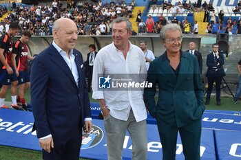 2024-08-02 - President of Inter Giuseppe Marotta, owner of Pisa Alexander Knaster, President of Pisa Giuseppe Corrado before the beginning of the match - PISA SC VS INTER - FC INTERNAZIONALE - FRIENDLY MATCH - SOCCER