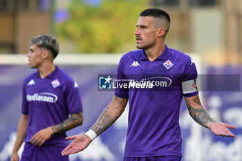 2024-07-19 - ACF Fiorentina's defender Cristiano Biraghi reacts - ACF FIORENTINA VS AC REGGIANA - FRIENDLY MATCH - SOCCER