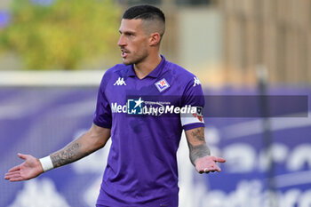 2024-07-19 - ACF Fiorentina's defender Cristiano Biraghi reacts - ACF FIORENTINA VS AC REGGIANA - FRIENDLY MATCH - SOCCER