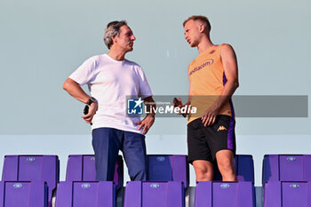 2024-07-19 - ACF Fiorentina's general director Alessandro Ferrari and ACF Fiorentina's midfielder Antonin Barak - ACF FIORENTINA VS AC REGGIANA - FRIENDLY MATCH - SOCCER