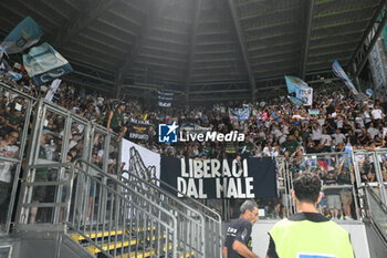 2024-08-03 - fans of S.S. Lazio during the friendly match between Frosinone Calcio vs S.S. Lazio 03rd August 2024 at the Benito Stirpe Stadium in Frosinone - FROSINONE VS LAZIO - FRIENDLY MATCH - SOCCER